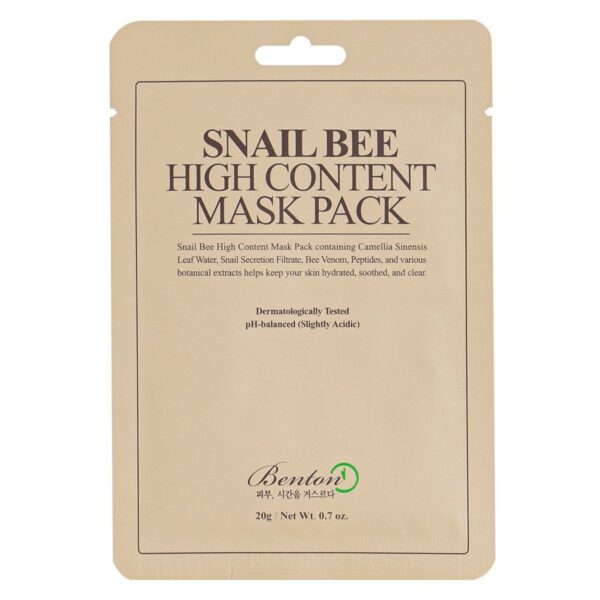 Benton Snail Bee High Content Mask 1 kpl