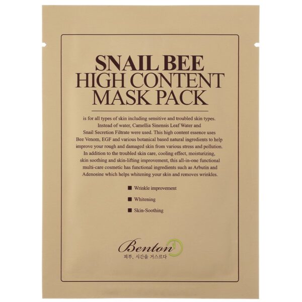 Benton Snail Bee High Content Mask Pack 20 g