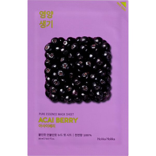 Holika Holika Pure Essence Sheet Mask Acai Berry - 20 ml