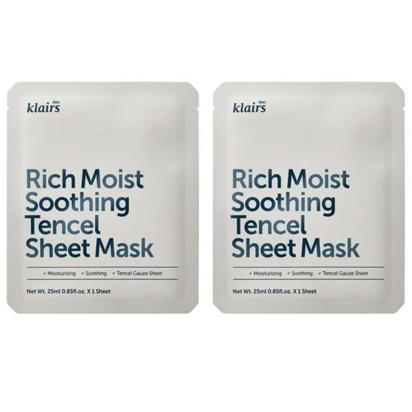 Klairs Duo Rich Moist Soothing Tencel Sheet Mask