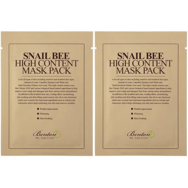 Benton Duo Snail Bee High Content Mask Pack