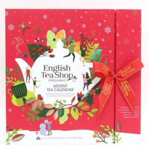 English Tea Shop Advent Calendar Book Style Red